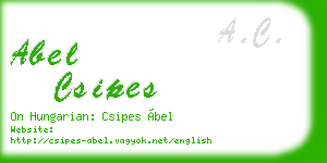 abel csipes business card